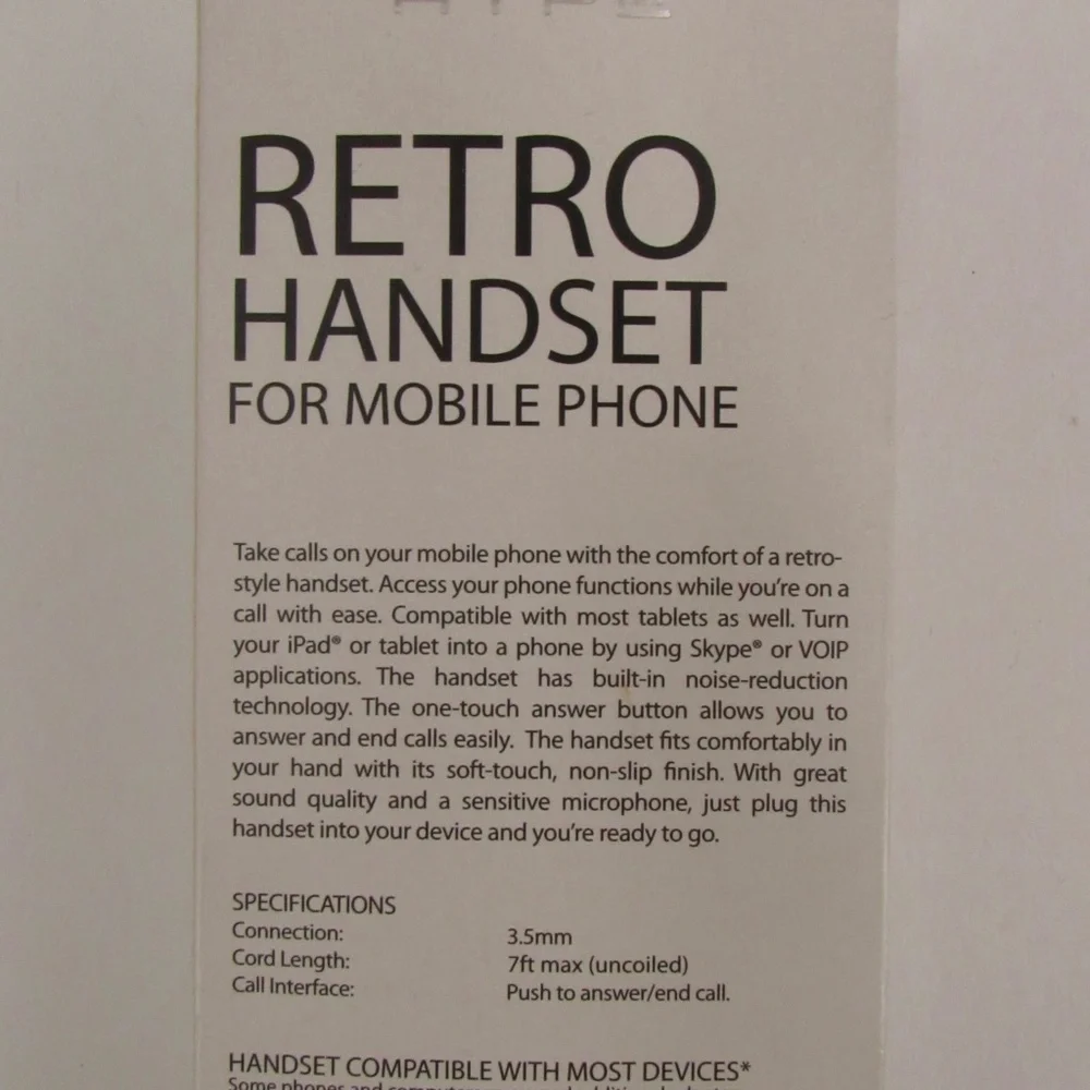 HYPE Retro Handset for Mobile Phone